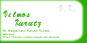 vilmos kurutz business card